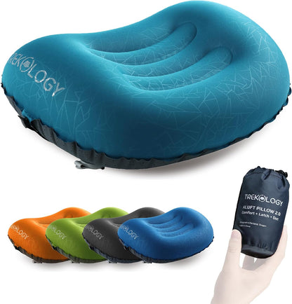 Aluft 2.0 Small Inflatable Camping Pillow for Backpacking, Travel