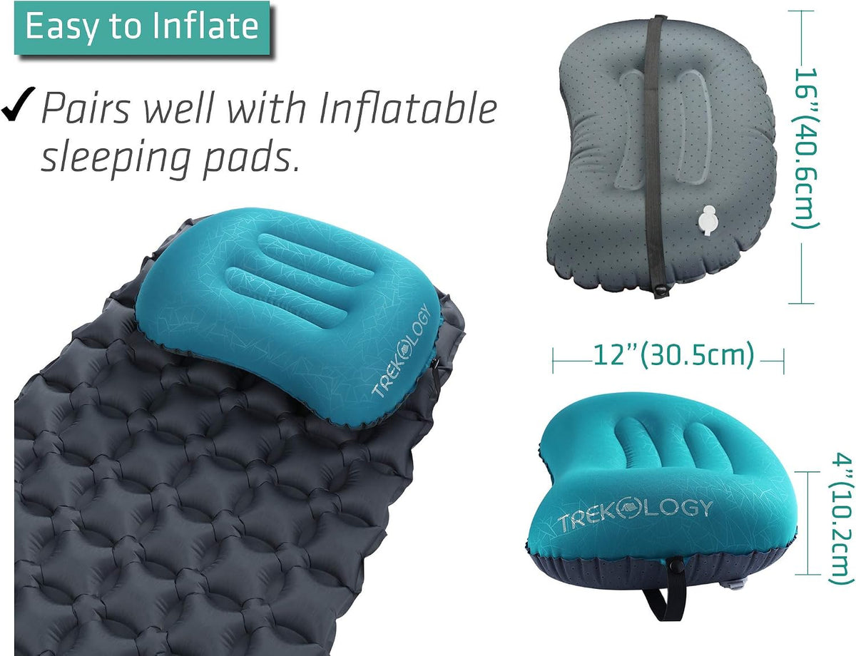 Aluft 2.0 Small Inflatable Camping Pillow for Backpacking, Travel