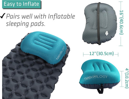 Aluft 2.0 Small Inflatable Camping Pillow for Backpacking, Travel