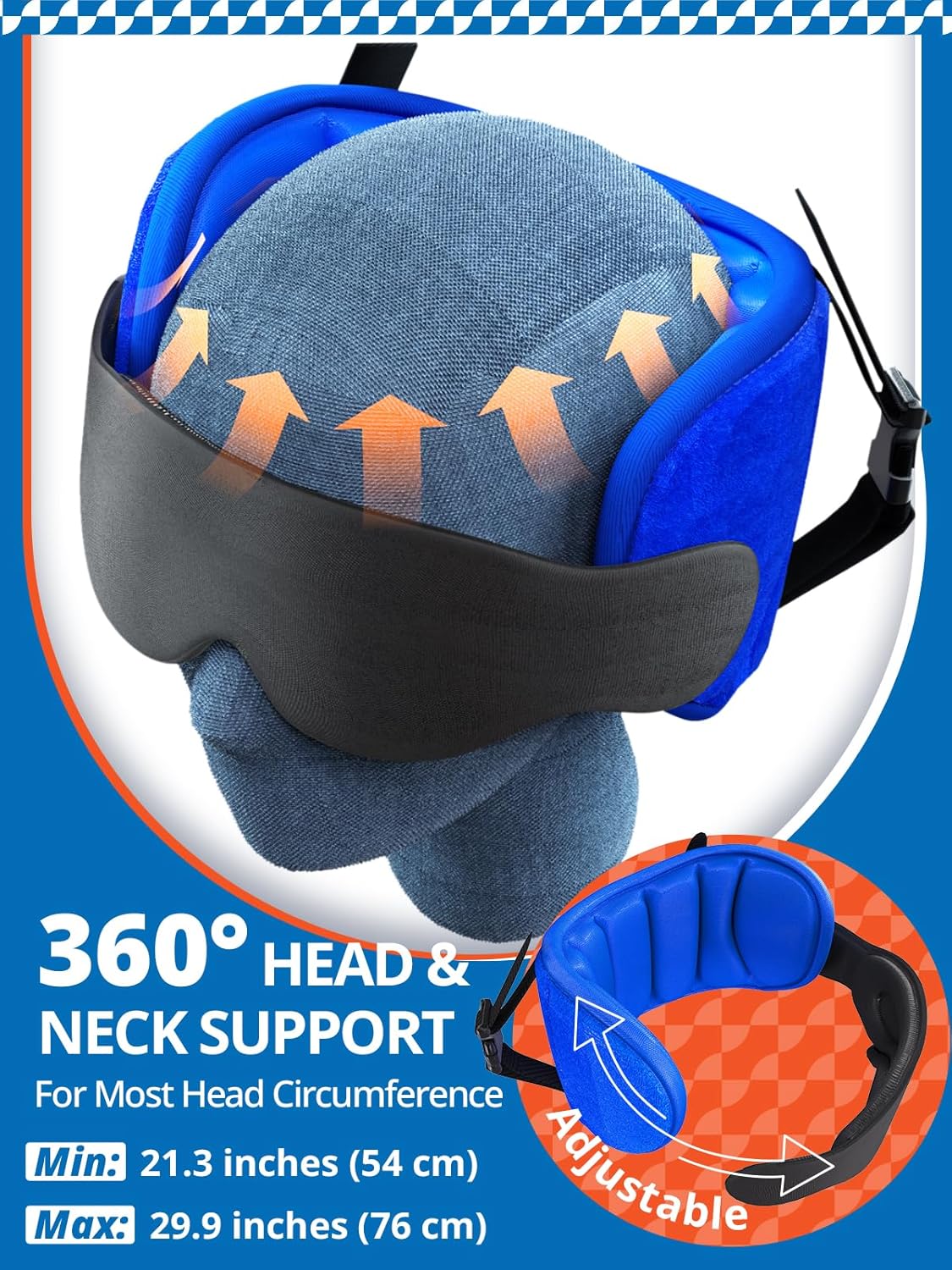 Travel Pillows for Airplanes, 360° Stable Support for Sleep, 2pcs