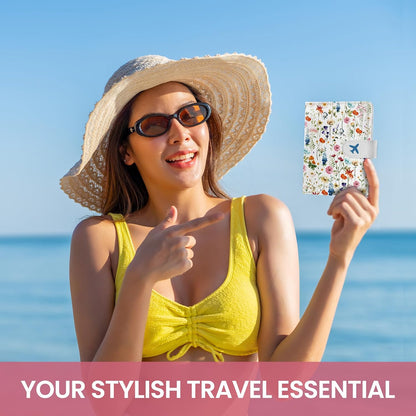 Passport Holder for Travel, RFID Blocking Wallet with Magnetic Closure