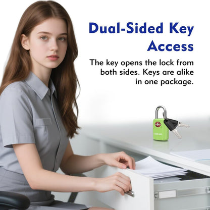 SURE LOCK Mini TSA Approved Keyed Luggage Lock – One Key Opens All, Fits Tight Zipper Gaps & Small Pull Holes, Compact Travel Lock for Suitcases, Backpacks & Handbags