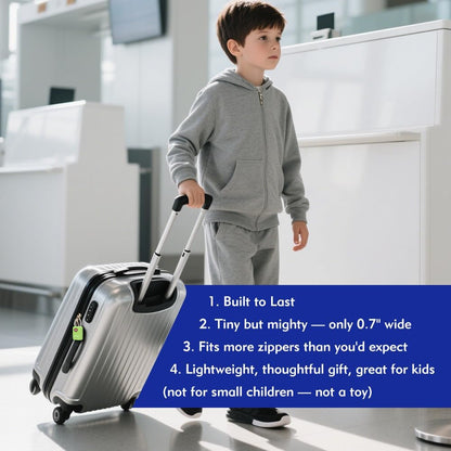 SURE LOCK Mini TSA Approved Keyed Luggage Lock – One Key Opens All, Fits Tight Zipper Gaps & Small Pull Holes, Compact Travel Lock for Suitcases, Backpacks & Handbags