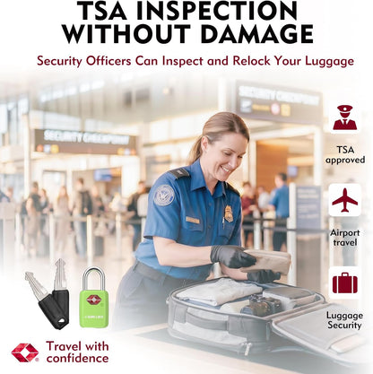 SURE LOCK Mini TSA Approved Keyed Luggage Lock – One Key Opens All, Fits Tight Zipper Gaps & Small Pull Holes, Compact Travel Lock for Suitcases, Backpacks & Handbags
