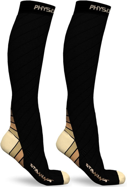 Physix Gear Compression Socks 20-30 mmHg - Men & Women - Running, Nurses, Shin Splints, Flight, Travel
