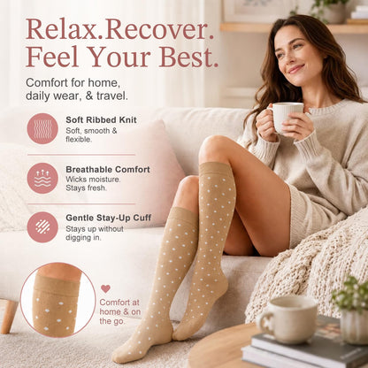 4 Pairs-Compression Socks for Women&Men Circulation-Best Support for Nurses,Running,Athletic
