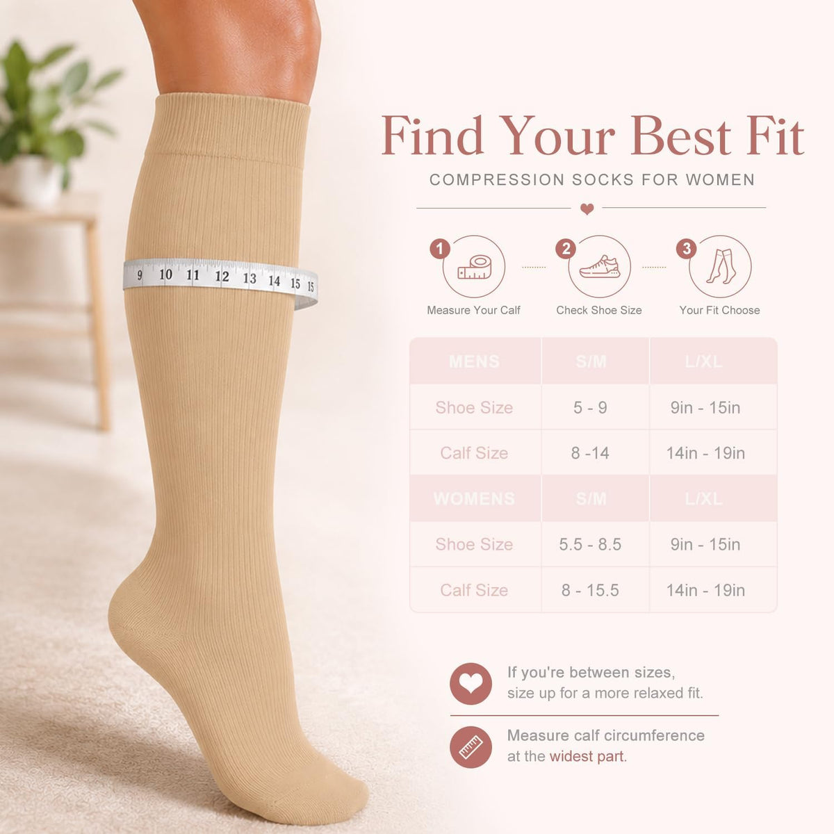 4 Pairs-Compression Socks for Women&Men Circulation-Best Support for Nurses,Running,Athletic