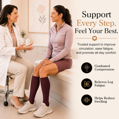 4 Pairs-Compression Socks for Women&Men Circulation-Best Support for Nurses,Running,Athletic