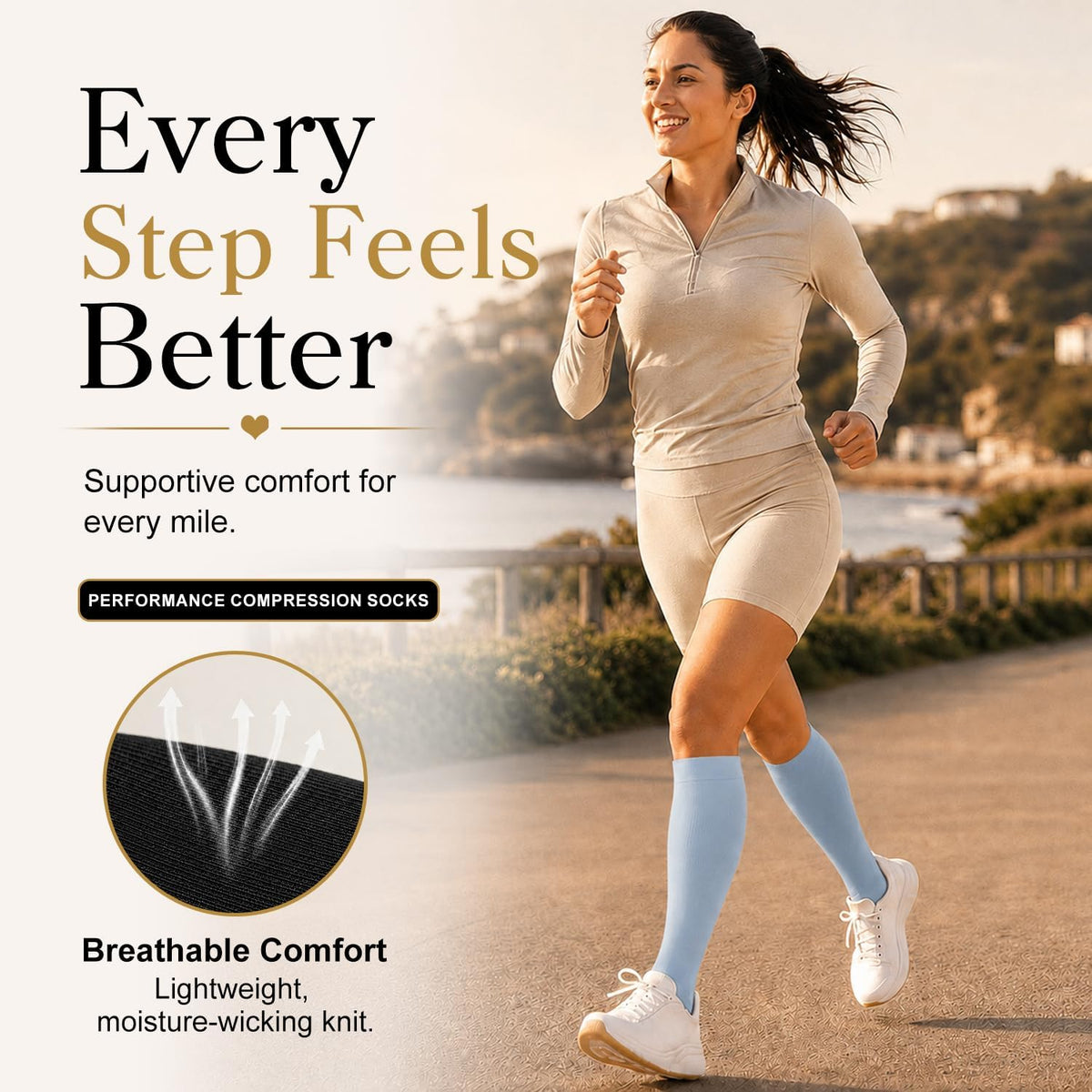 4 Pairs-Compression Socks for Women&Men Circulation-Best Support for Nurses,Running,Athletic