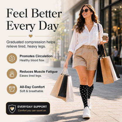 4 Pairs-Compression Socks for Women&Men Circulation-Best Support for Nurses,Running,Athletic