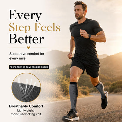 4 Pairs-Compression Socks for Women&Men Circulation-Best Support for Nurses,Running,Athletic