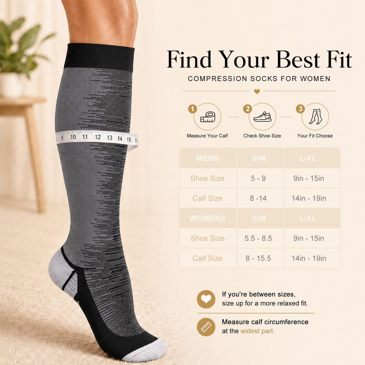 4 Pairs-Compression Socks for Women&Men Circulation-Best Support for Nurses,Running,Athletic