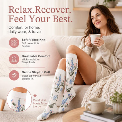 4 Pairs-Compression Socks for Women&Men Circulation-Best Support for Nurses,Running,Athletic