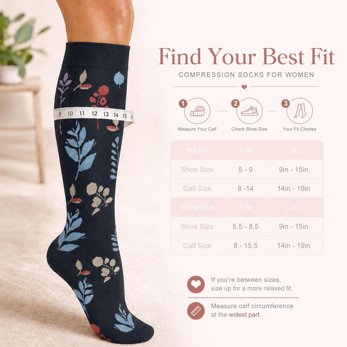4 Pairs-Compression Socks for Women&Men Circulation-Best Support for Nurses,Running,Athletic