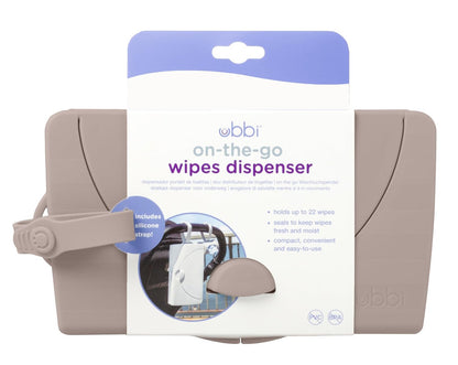 On-the-Go Baby Wipes Dispenser, Taupe