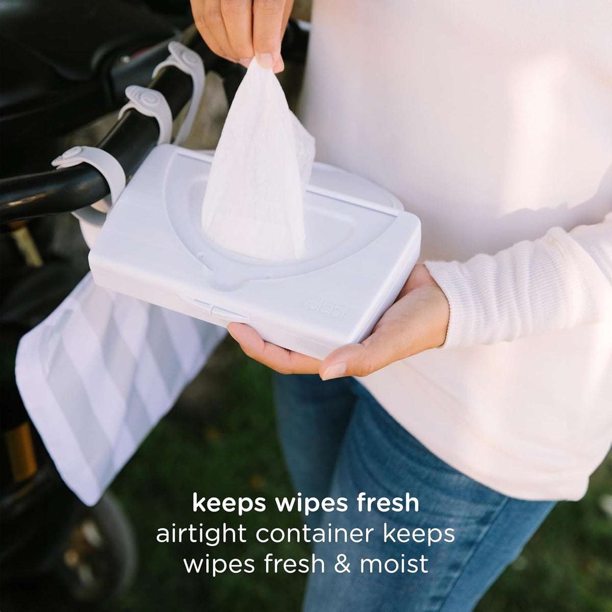 On-the-Go Baby Wipes Dispenser, Taupe