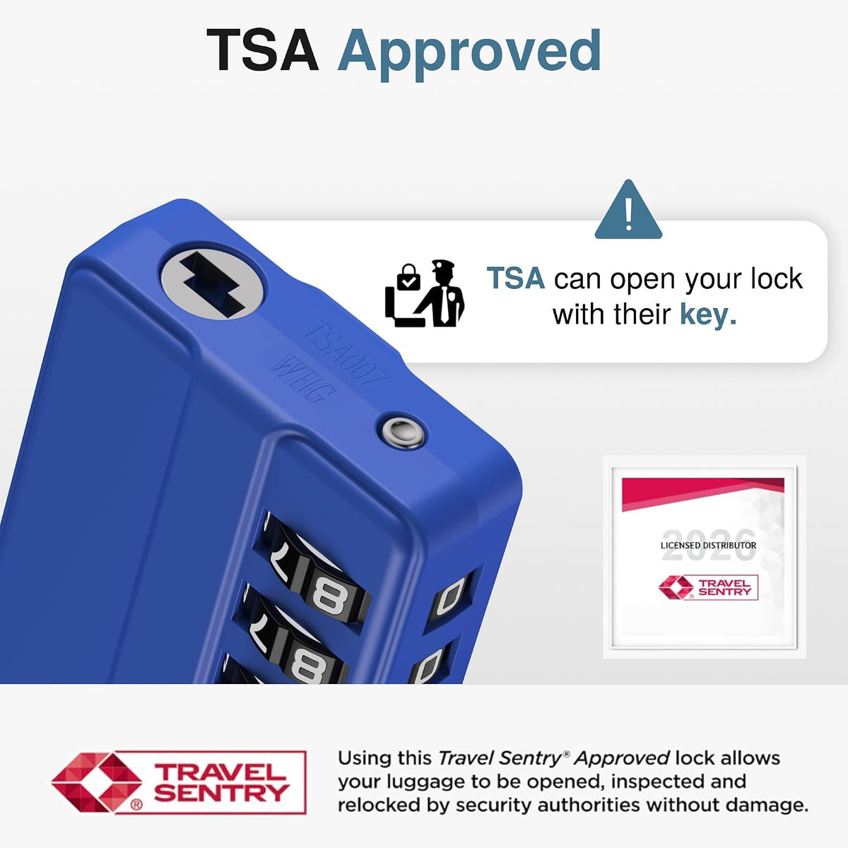 4 Pack TSA Locks for Luggage Lightweight 4-Digit Code Padlock Black