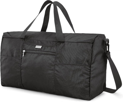 Foldaway Packable Duffel Bag, Black, Medium