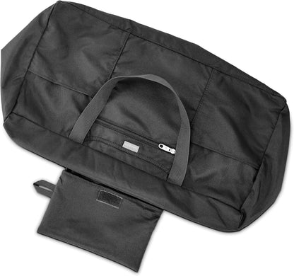 Foldaway Packable Duffel Bag, Black, Medium