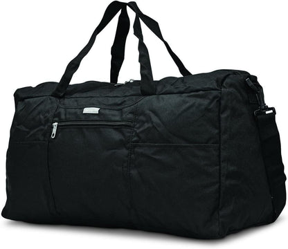 Foldaway Packable Duffel Bag, Black, Medium