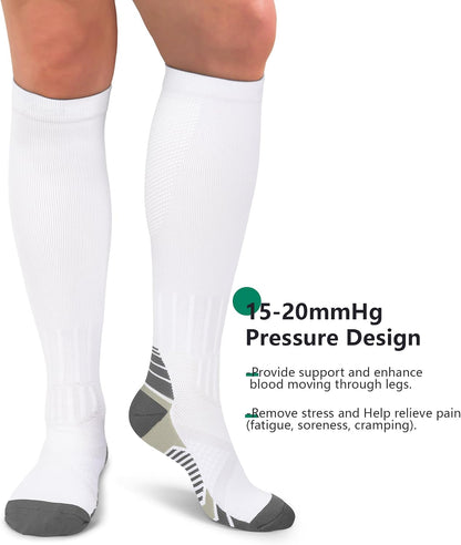 FuelMeFoot 3 Pack Copper Compression Socks - Compression Socks Women & Men Circulation - Best for Medical,Running,Athletic