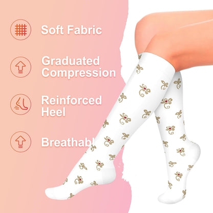 4 Pairs Compression Socks for Women Circulation-Best Support for Nurses,Running,Athletic,Travel