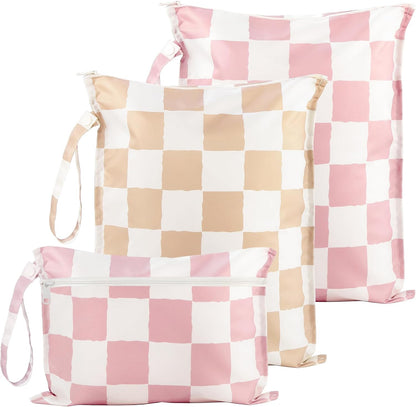 RelaxScene Wet Dry Bags Water Resistant - Reusable Waterproof Wet Dry Bag for Swimsuits & Baby Clothes - Leakproof Storage Pouch Bag for Travel & Baby Diaper - Travel Laundry Daycare Bags