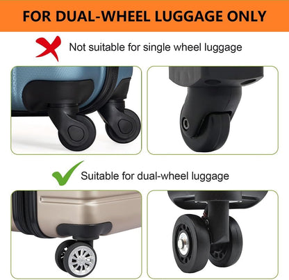 Luggage wheel covers suitcase wheels protectors for dual-wheeled luggage suitcase with a diameter of 2-2.4 inches /5-6cm (8, Red)