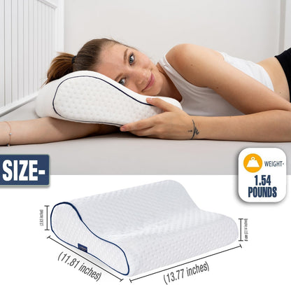 Travel & Camping Comfortable Memory Foam Pillow – Easy to Carry Portable Bag – Temperature Regulating Pillow Case