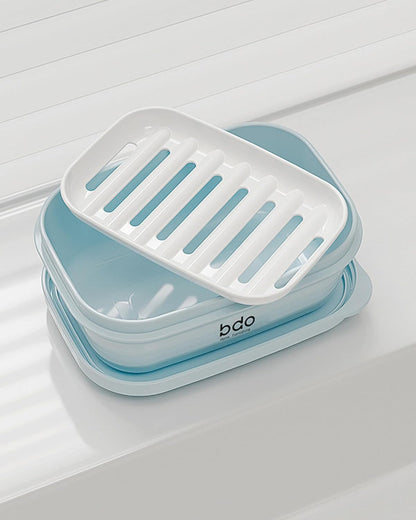 Doter Travel Soap Holder with Lid - Draining Soap Box for Shower -Compact Travel Soap Case Leak-Proof Design for Camping, Hiking, Gym & Outdoor Use | Keeps Soap Dry & Hygienic