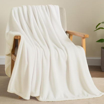 Fleece Blanket Soft Plush Throw for Couch Black 50"x60" - Colors A