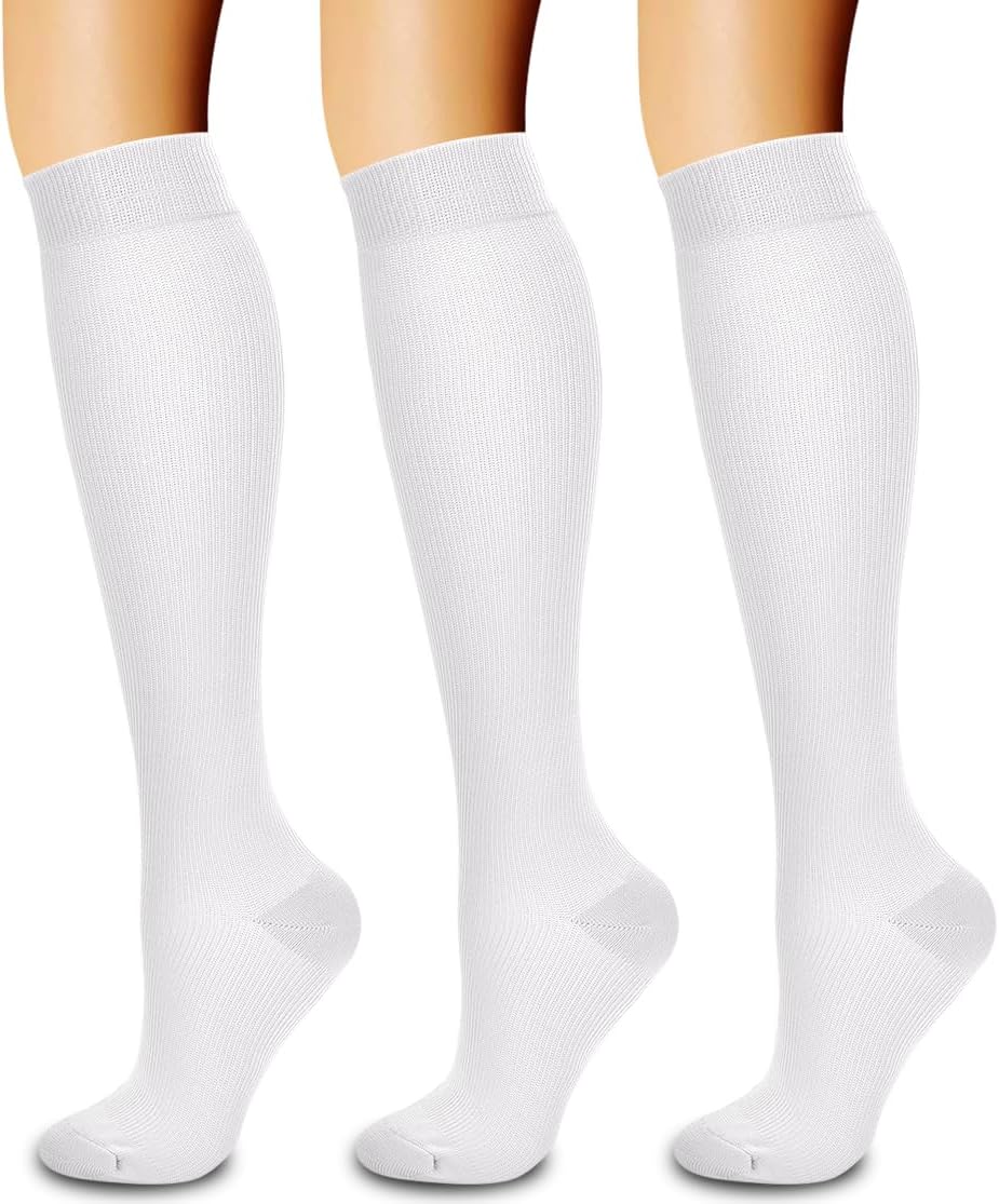Laite Hebe 3 Pack Medical Compression Sock-Compression Sock For Women and Men Circulation -Best for Running,Nursing,Athletic Sports