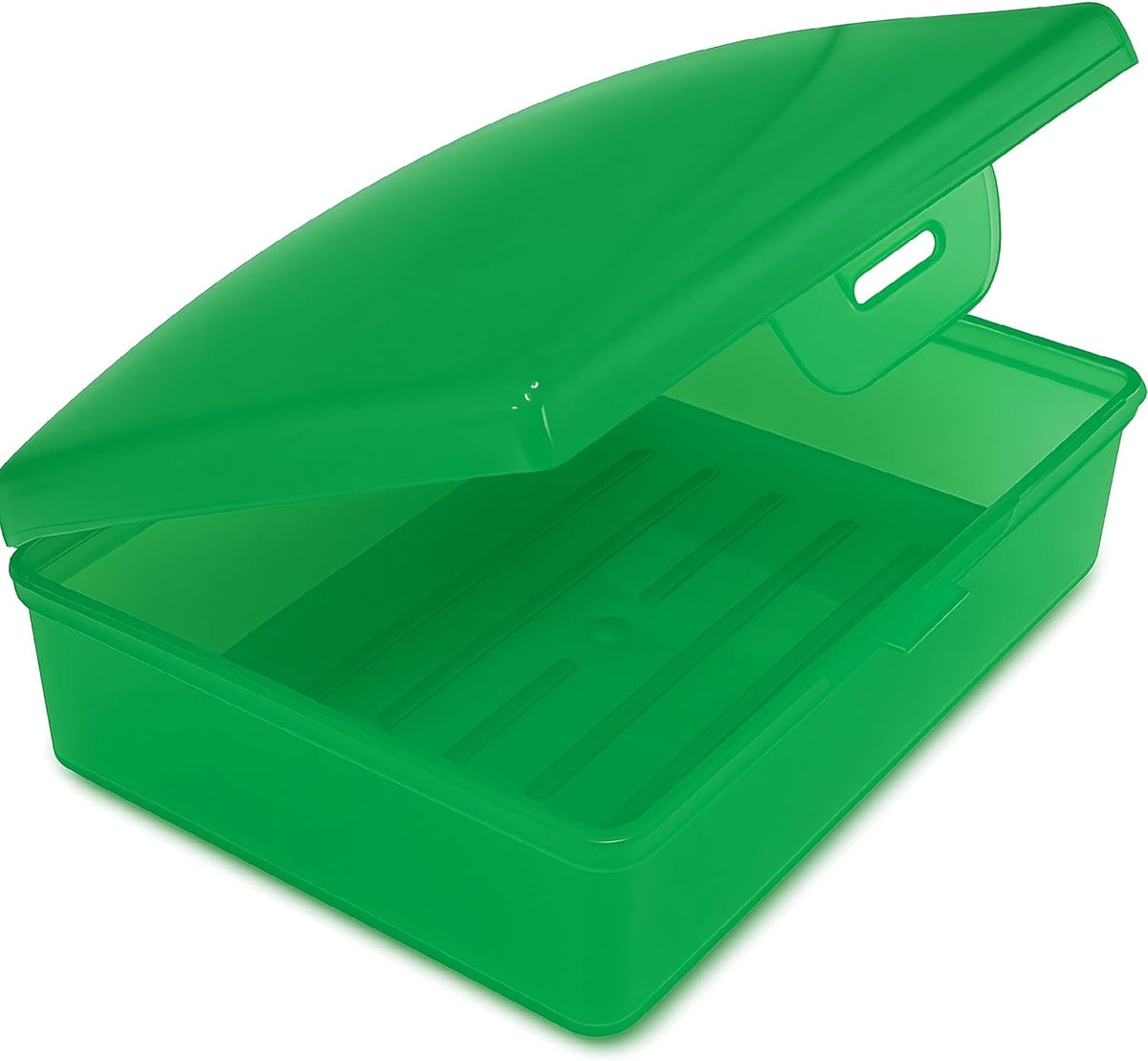American Comb Travel Soap Box with lid - Clear White - Perfect for Traveling, Gym, or Storage. Made in The USA.