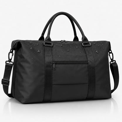 Travel Duffle Bag, Weekender Travel Bag Men Small Gym Bag for Women, Hospital Bag for Labor and Delivery, Overnight Bag Luggage Bag with Trolley Sleeve, Airplane Travel Essentials for Flying(Black)