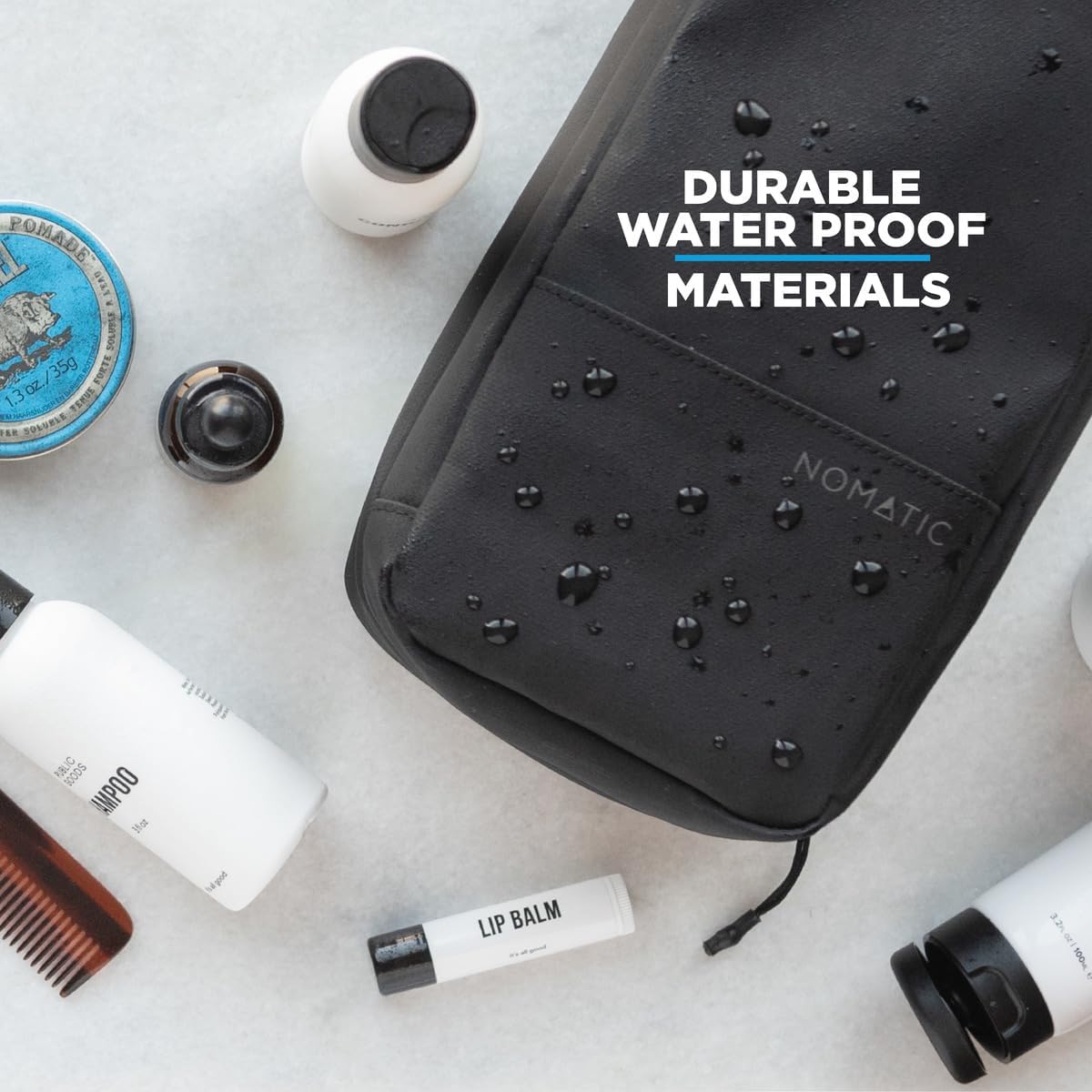 NOMATIC Toiletry Bag for Trips - Great for Travel Size Toiletries - Travel Essentials Wash Bag - Travel Makeup Bag