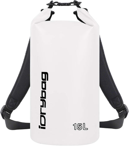 IDRYBAG Dry Bag for Kayaking Waterproof 2L/5L/10L/15L/20L, Small Dry Sack Waterproof Bag for Boating