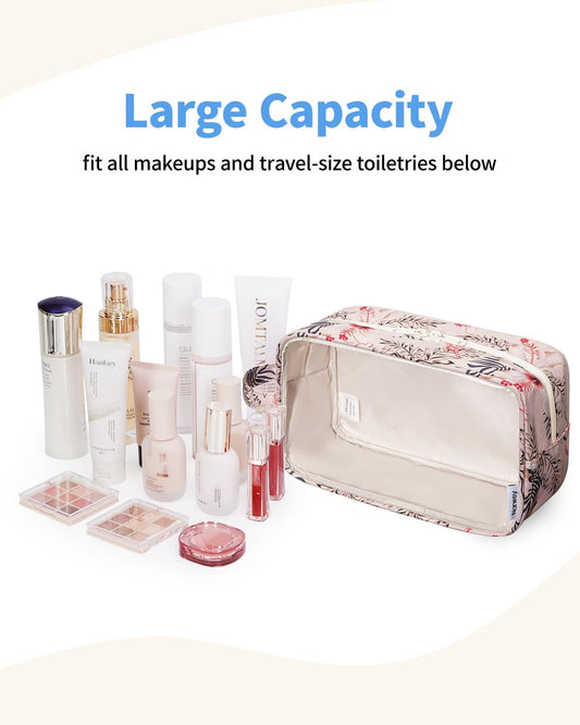Narwey Clear Toiletry Bags for Traveling Women Men, Clear Travel Bags for Toiletries Makeup Bag Cosmetic Bag with Zipper, Make Up Organizer, Skincare Bag (Mint Green Checkerboard)