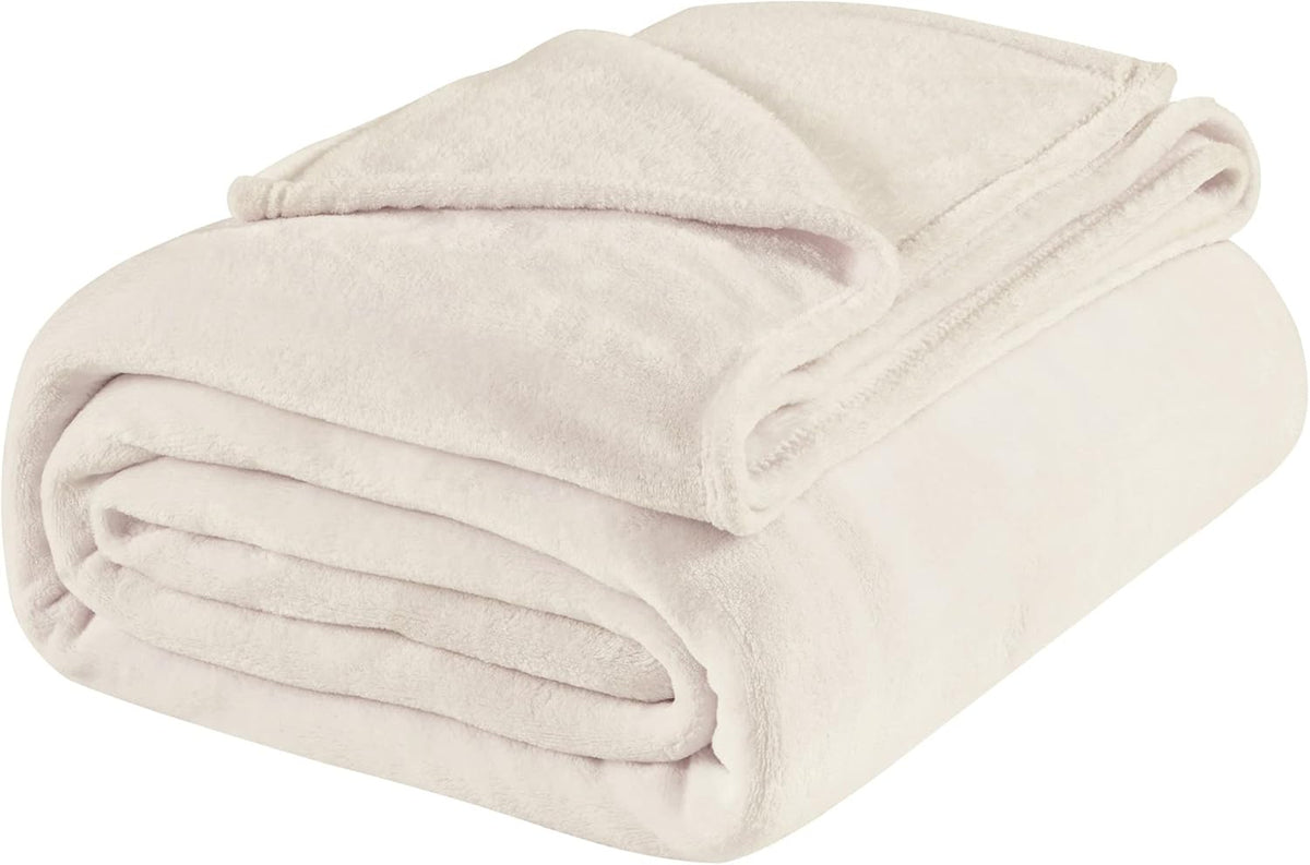 Fleece Blanket Soft Plush Throw for Couch Black 50"x60" - Colors A