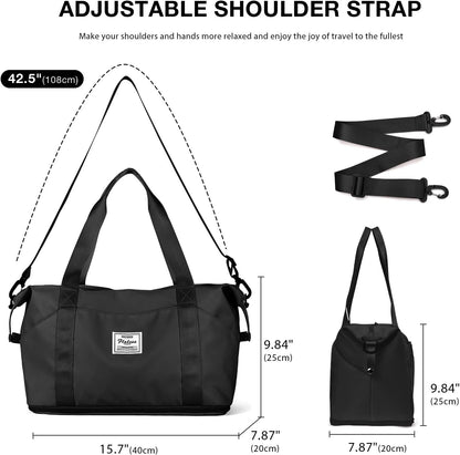 Travel Duffel Bag, Sports Tote Gym Bag, Shoulder Weekender Overnight Bag for Women - Colors B