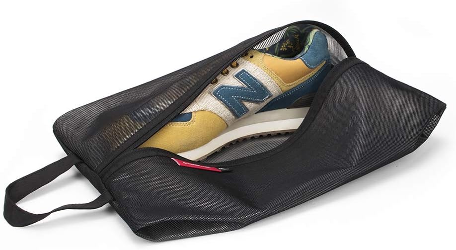 pack all Shoe Bag for Travel, Water-Resistant Shoe Pouch for Gym, Odor-Resistant Soccer Cleats Bag for Sport (Grey)