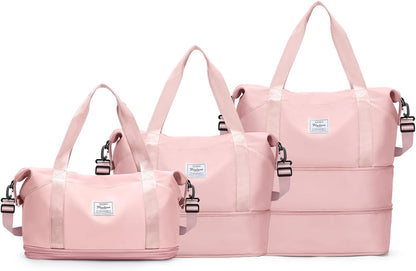 Travel Duffel Bag, Sports Tote Gym Bag, Shoulder Weekender Overnight Bag for Women - Colors B