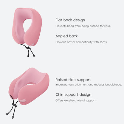 urnexttour Neck Pillow and Blanket Set for Travel Memory Foam Design Models Pillows with Eye Mask and 50% More Storage Bag Traveling Essentials Plane Car Flight Rest Sleeping Use Adult, Blue