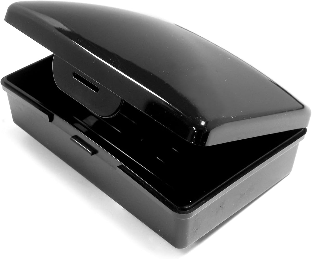 American Comb Travel Soap Box with lid - Clear White - Perfect for Traveling, Gym, or Storage. Made in The USA.