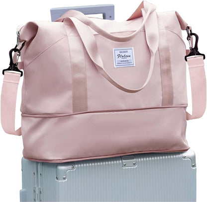 Travel Duffel Bag, Sports Tote Gym Bag, Shoulder Weekender Overnight Bag for Women - Colors B