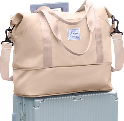 Travel Duffel Bag, Sports Tote Gym Bag, Shoulder Weekender Overnight Bag for Women - Colors A