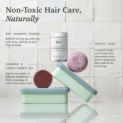 The Earthling Co. Leakproof Soap Case for Travel - Compact Portable Silicone Container with Removable Soap Dish for Drainage, Lightweight Shampoo and Conditioner Bar Holder for Shower Toiletries