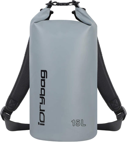 IDRYBAG Dry Bag for Kayaking Waterproof 2L/5L/10L/15L/20L, Small Dry Sack Waterproof Bag for Boating