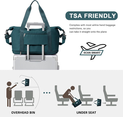 Travel Duffel Bag, Sports Tote Gym Bag, Shoulder Weekender Overnight Bag for Women - Colors A