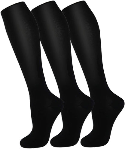 FuelMeFoot 3 Pack Copper Compression Socks - Compression Socks Women & Men Circulation - Best for Medical,Running,Athletic