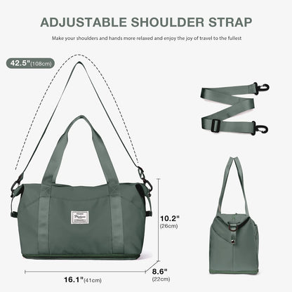 Travel Duffel Bag, Sports Tote Gym Bag, Shoulder Weekender Overnight Bag for Women - Colors A